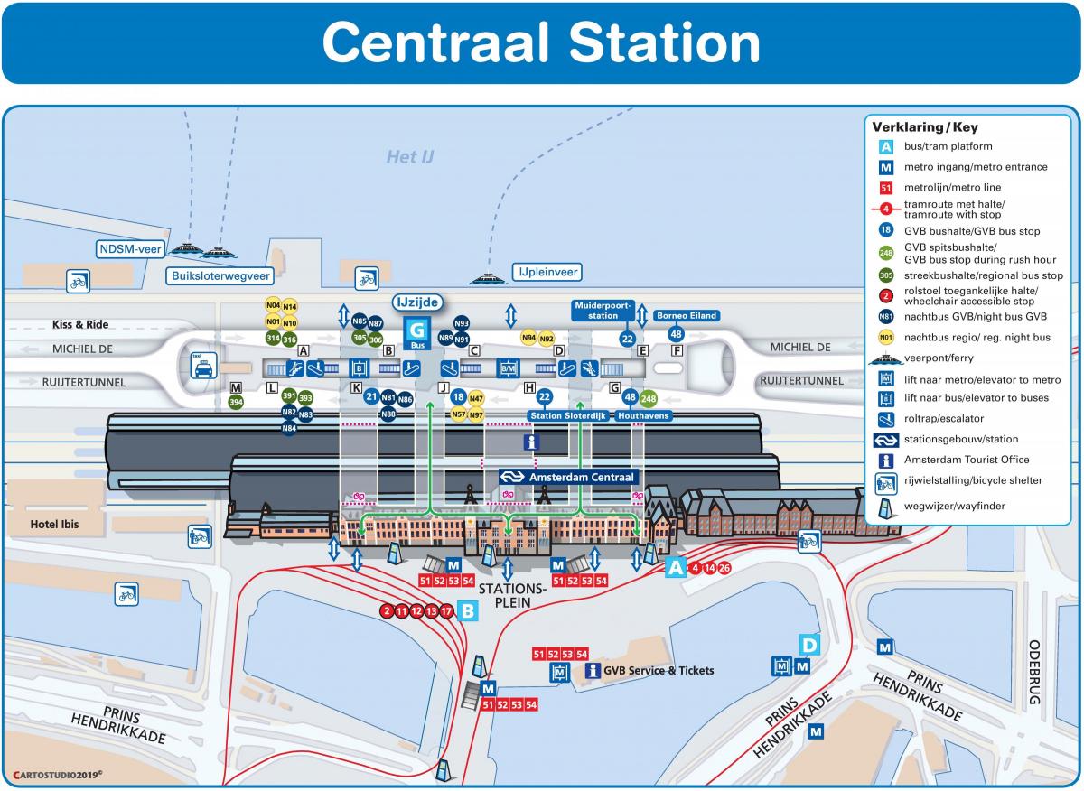 Amsterdam centraal map