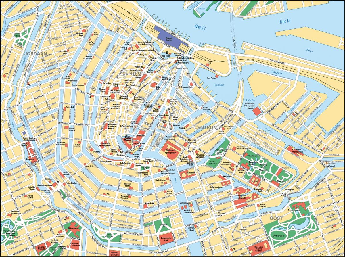 Amsterdam town centre map