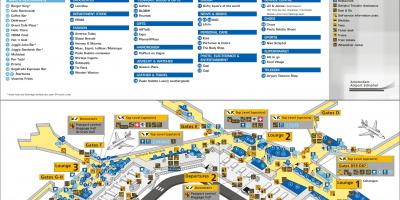 Schiphol arrivals map