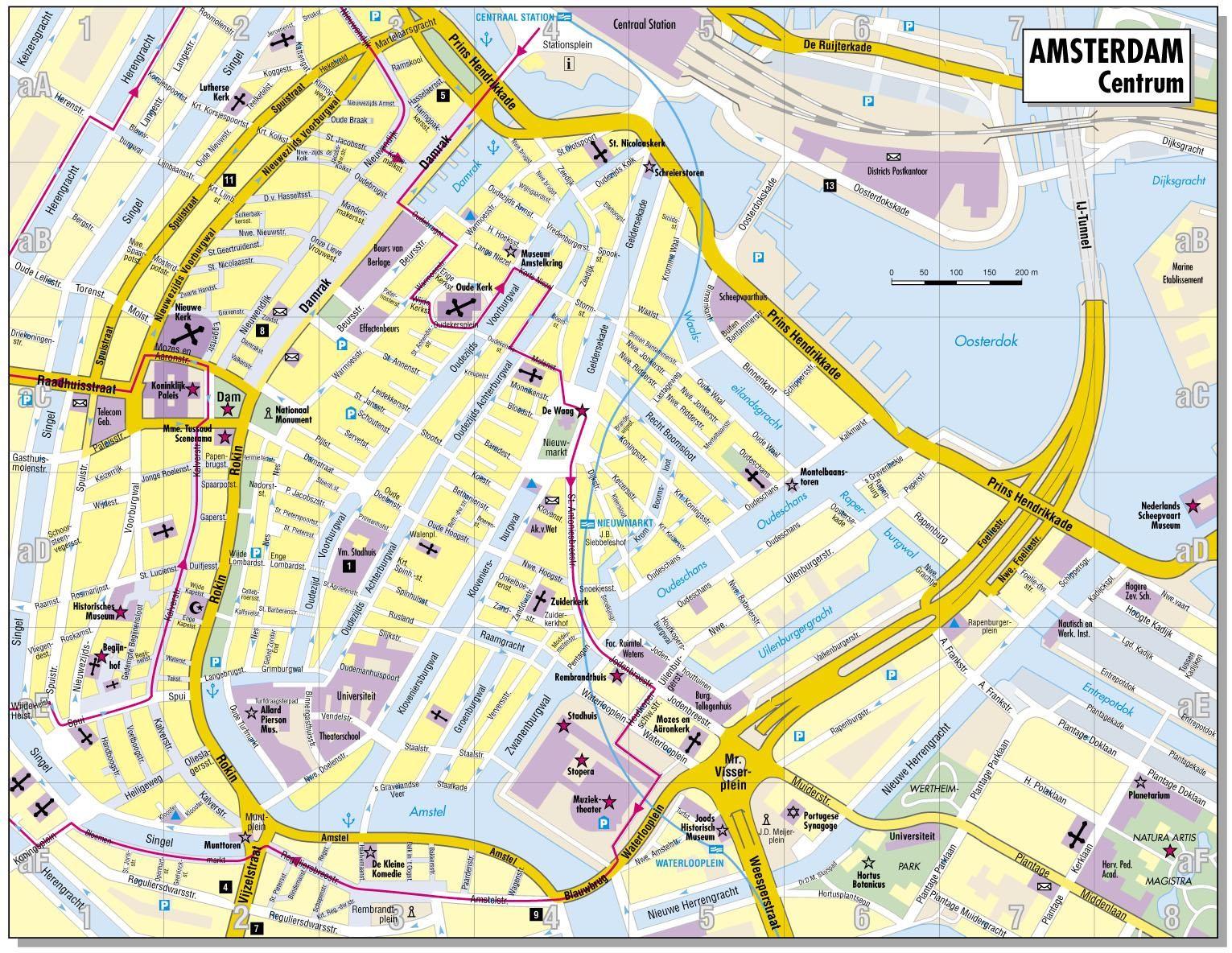 Amsterdam the map - Map showing Amsterdam (Netherlands)