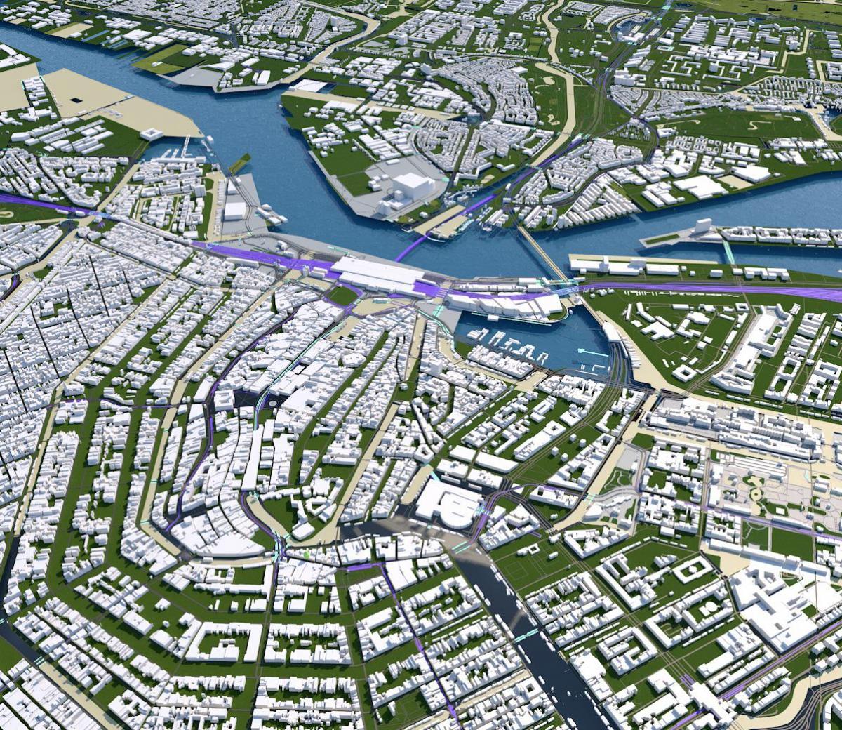 map of Amsterdam 3d