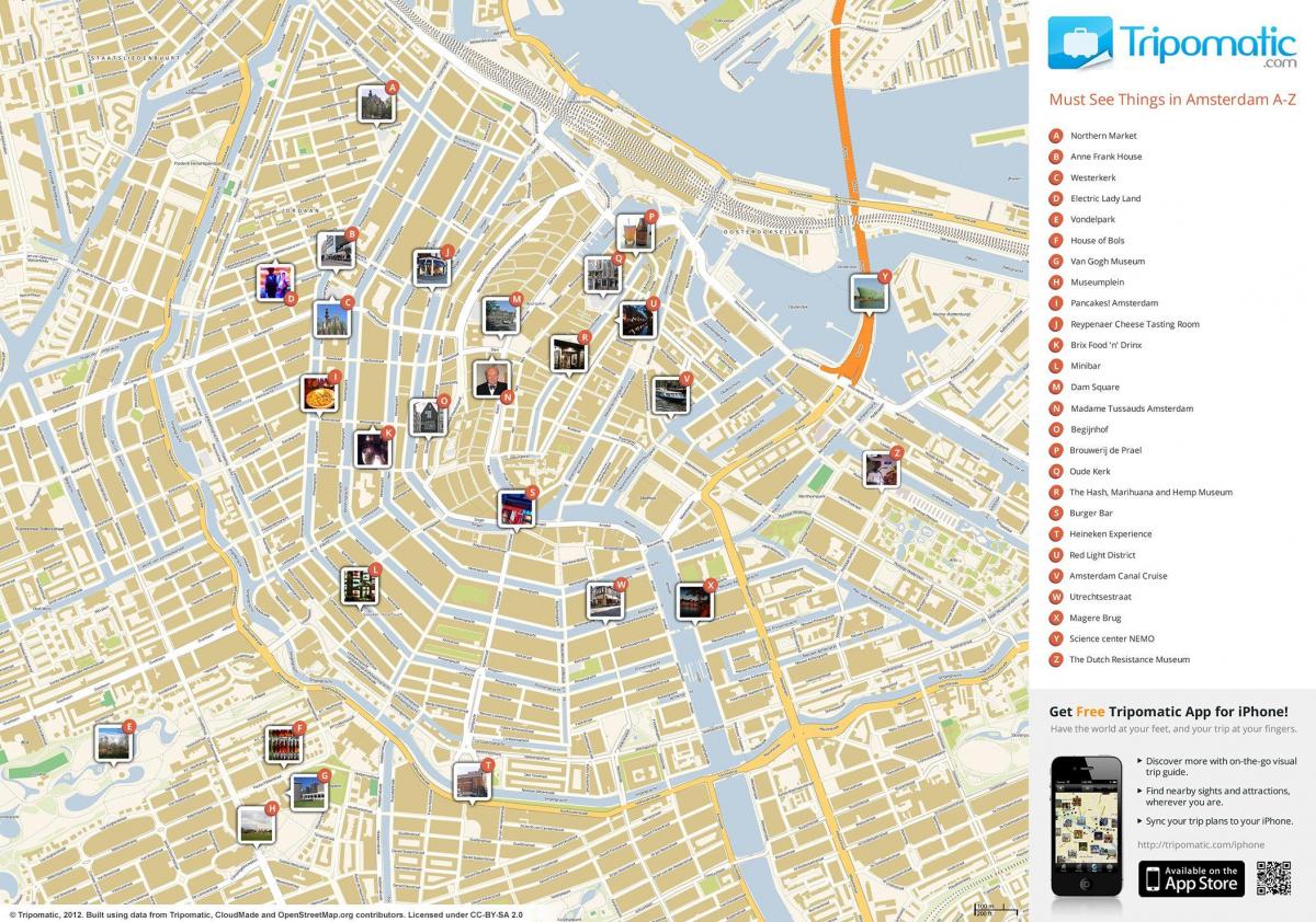 Amsterdam top attractions map