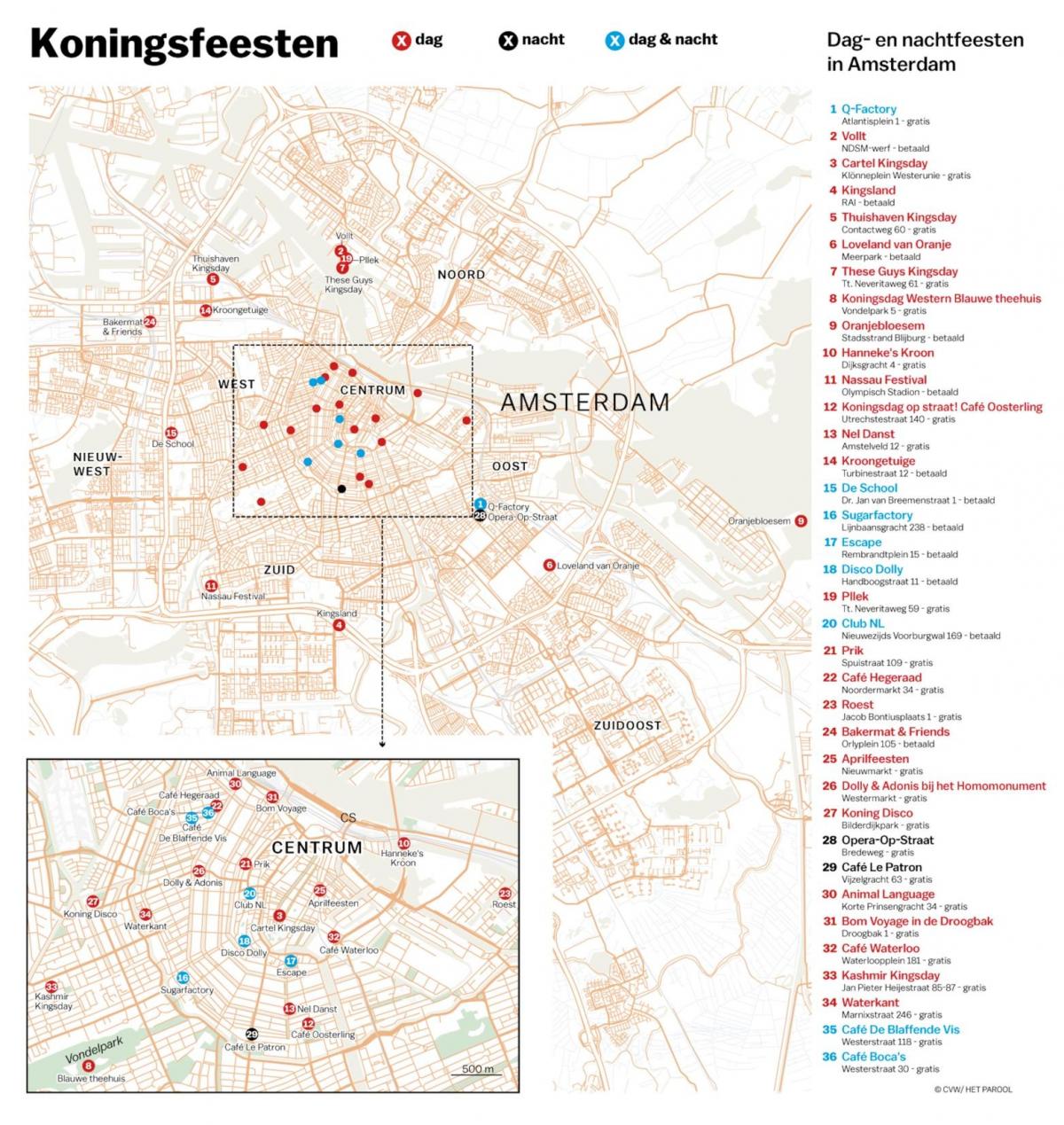 map of Amsterdam nightlife