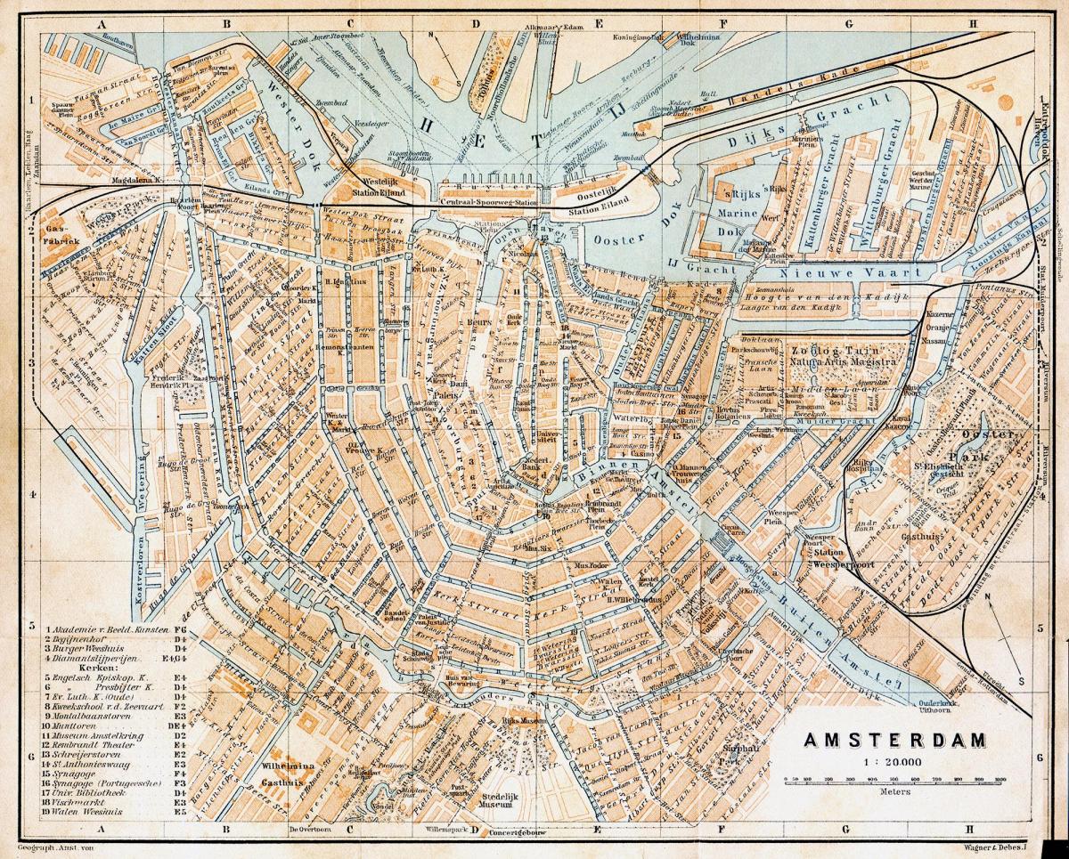 Amsterdam old town map