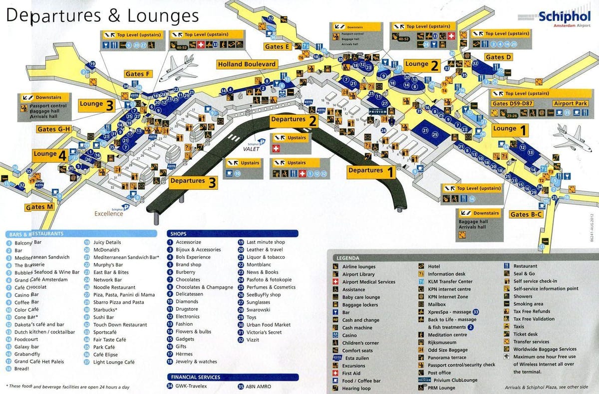 A Map Showing The Location Of Several Airports