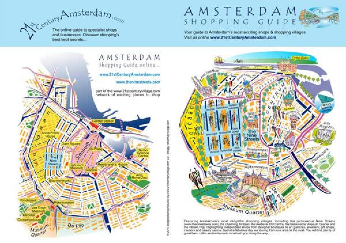 Amsterdam shopping street map