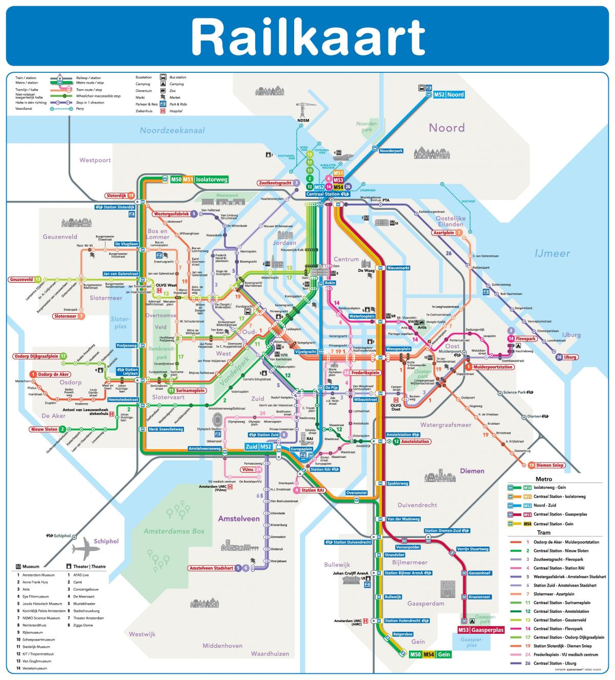 Amsterdam train system map