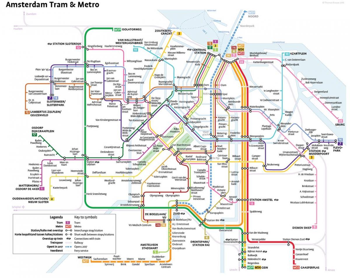 Amsterdam train station map - Map of Amsterdam railway station (Netherlands)