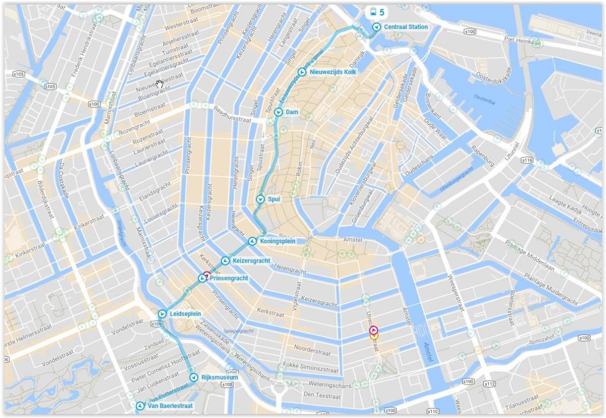 tram 5 Amsterdam route map
