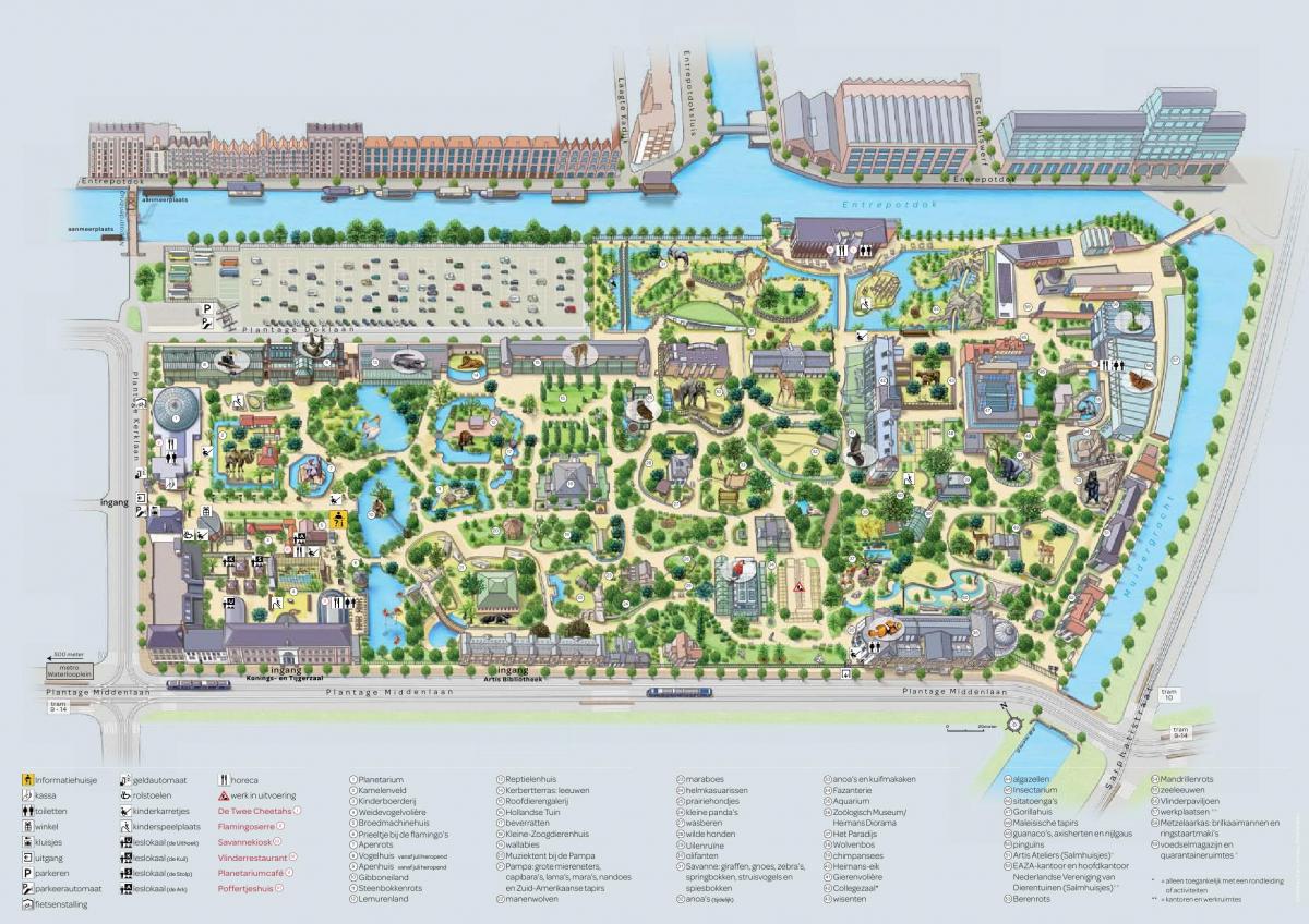 map of Amsterdam zoo