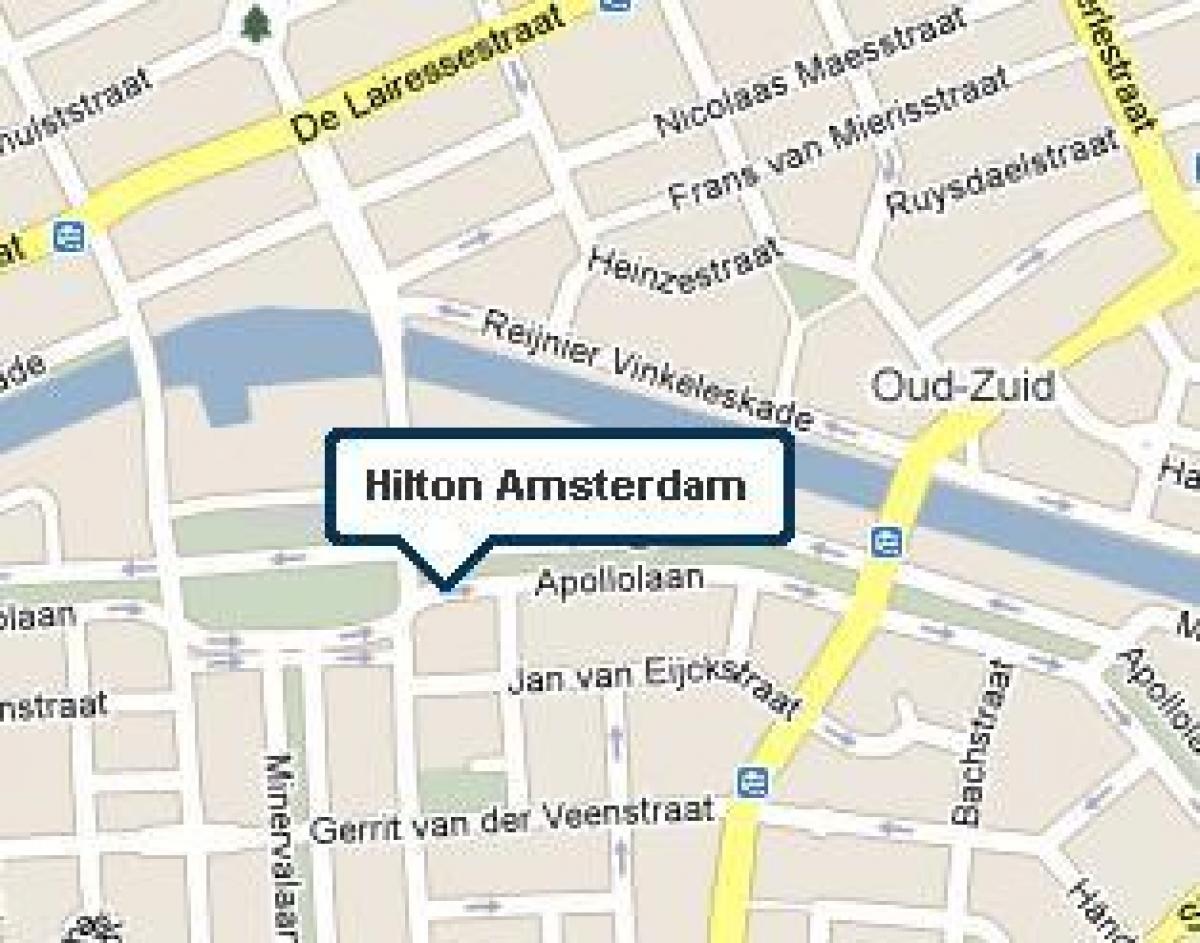 Hilton Amsterdam map - Map of hilton Amsterdam (Netherlands)