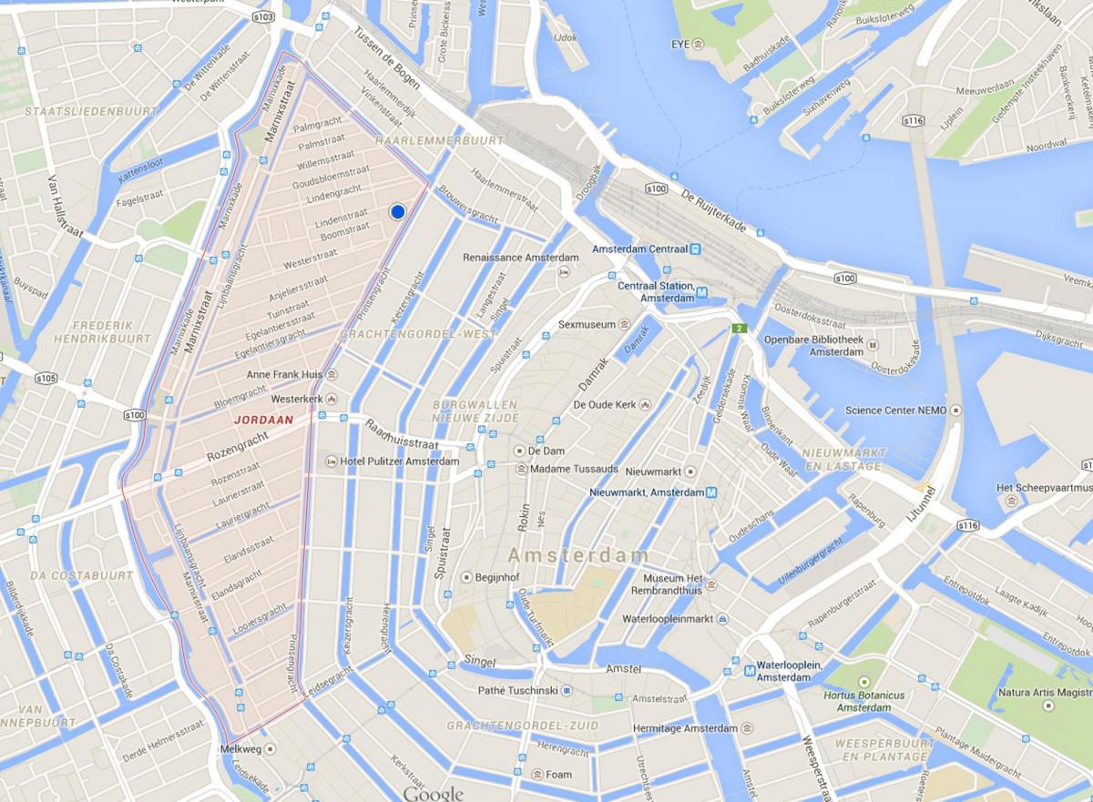map of jordaan Amsterdam