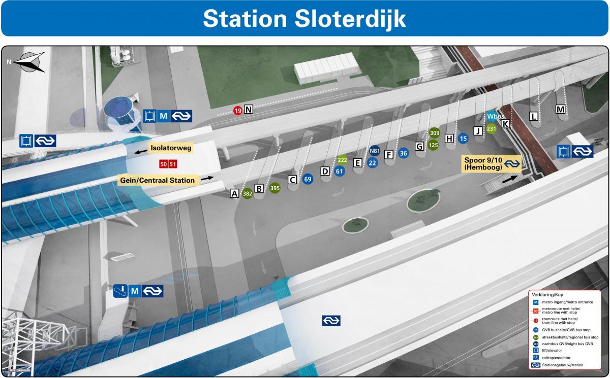 map of sloterdijk station