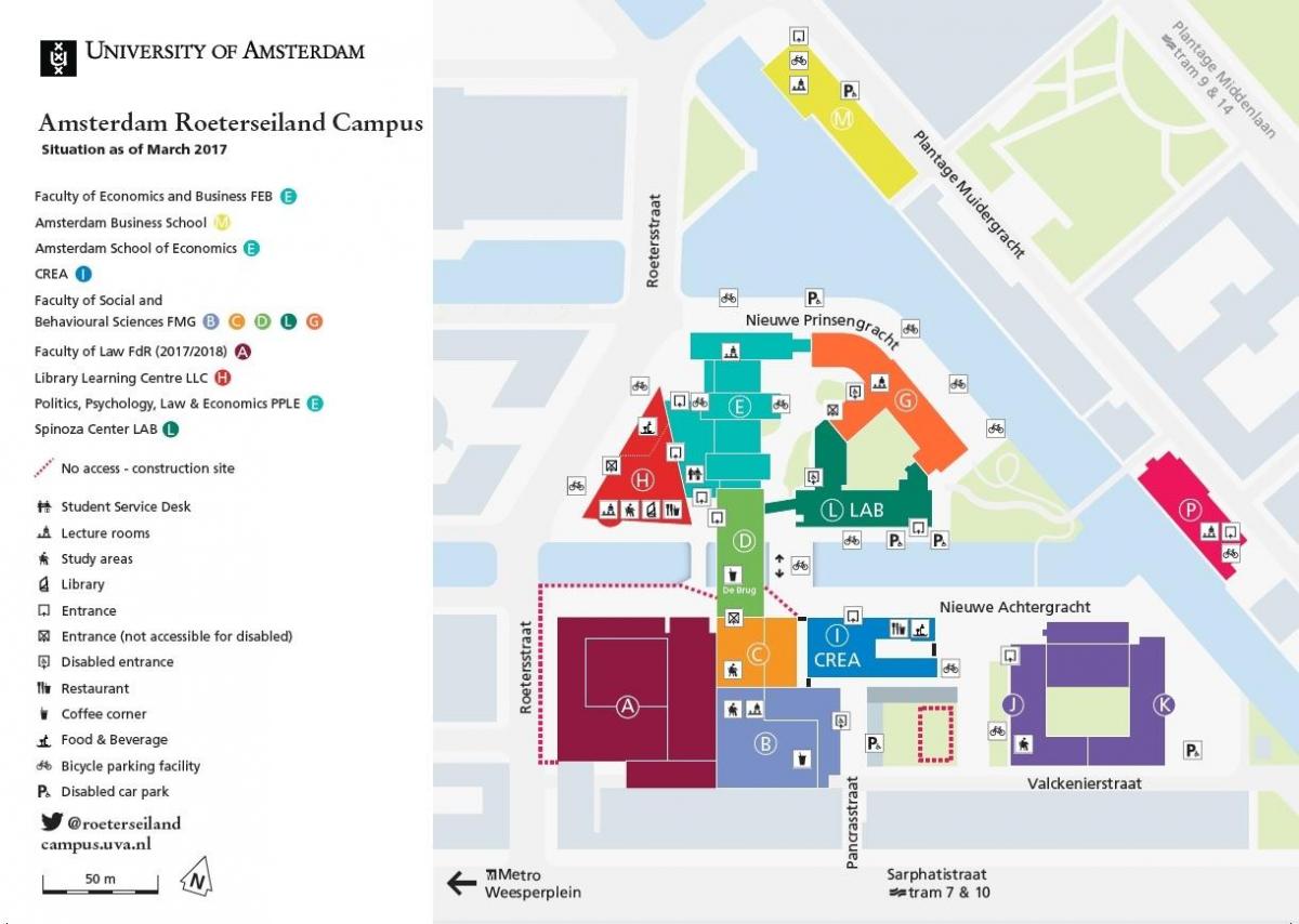 map of university of Amsterdam