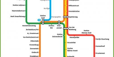 Map Amsterdam metro