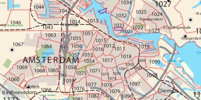 Map of Amsterdam postcode