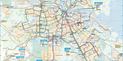 Map of Amsterdam public transport