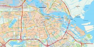 Map of Amsterdam road