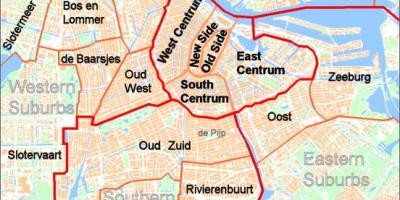 Map of Amsterdam suburbs