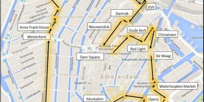 Amsterdam walking tour map