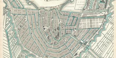 Map of vintage Amsterdam