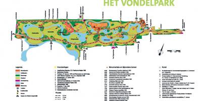 Map of vondelpark Amsterdam